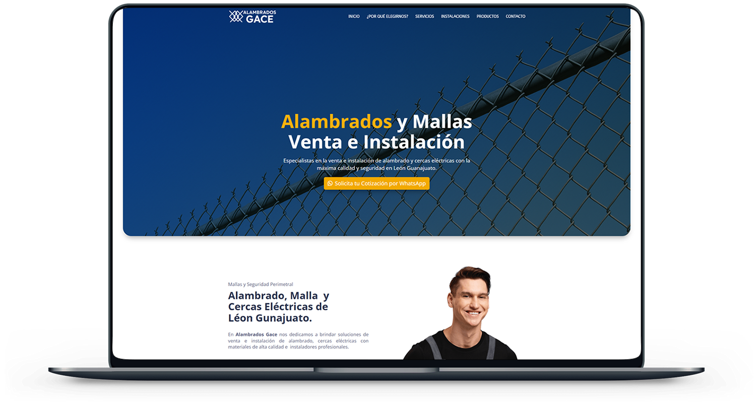 desarrollo web - Alambrados y Mallas Gace - Aplyweb