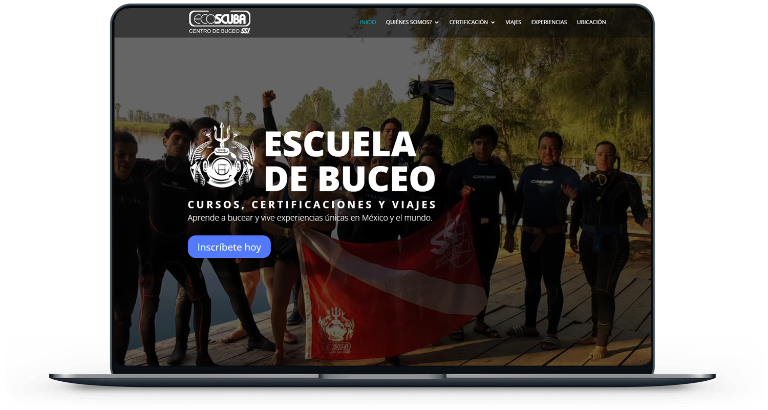 desarrollo web - Escuela de buceo - Aplyweb